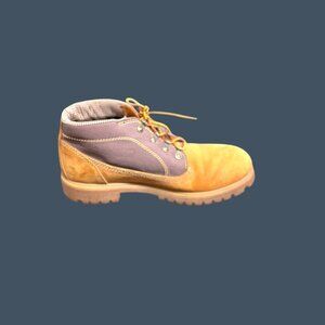 Timberland Men's 10M Brown & Tan Leather Canvas Lace-Up Ankle Hiking Boots